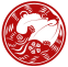 Curled red and white otter - logo of meeting