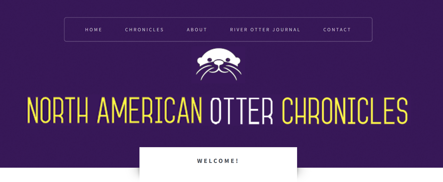 Header of the North American Otter Chronicles website